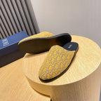 Dior Oblique Slip-On Mules – Yellow & Black