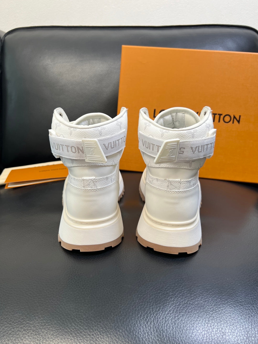 Louis Vuitton White Monogram High-Top Sneakers