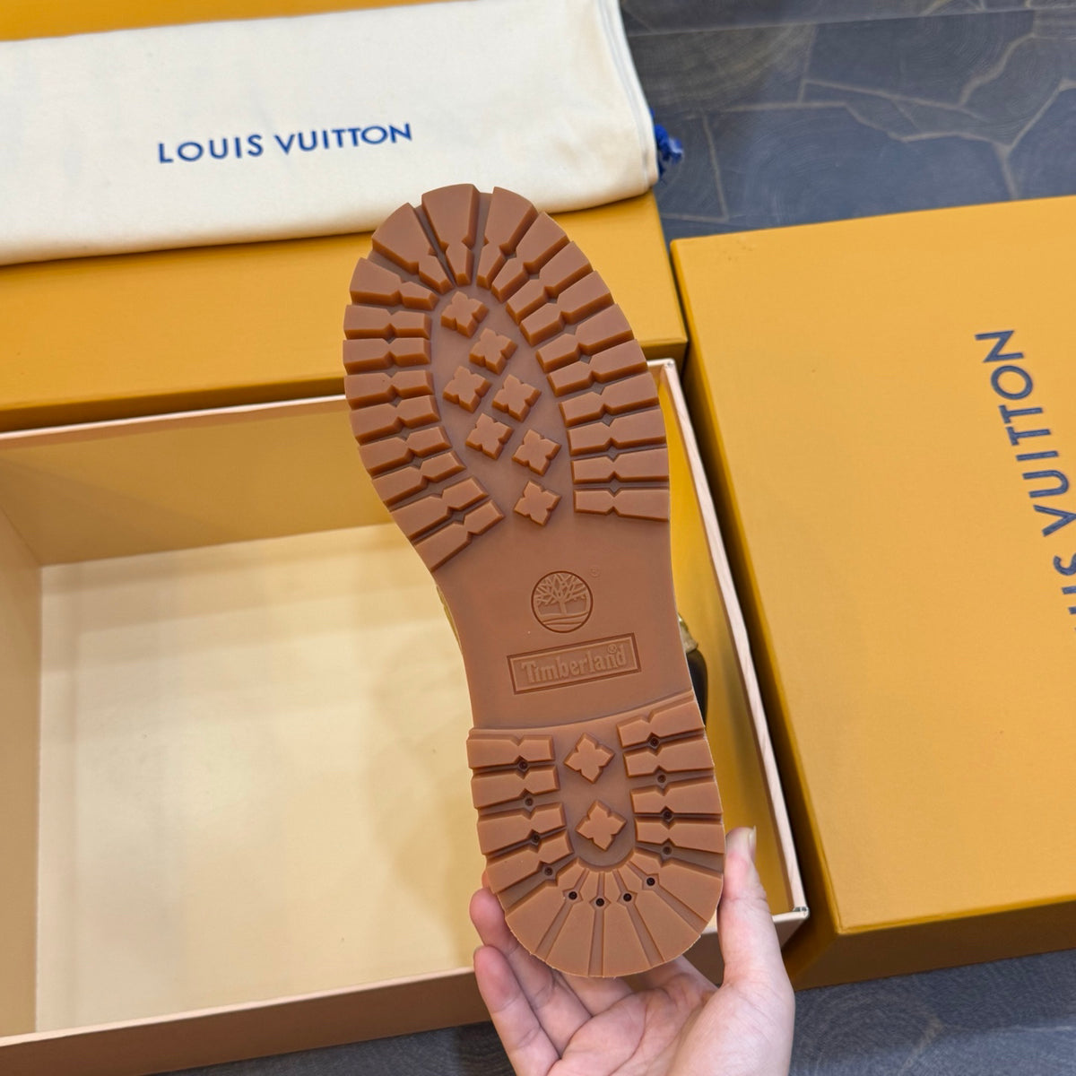 Louis Vuitton × Timberland Yellow Boots | Classic Workwear | Embossed Monogram | Waterproof & Slip-Resistant