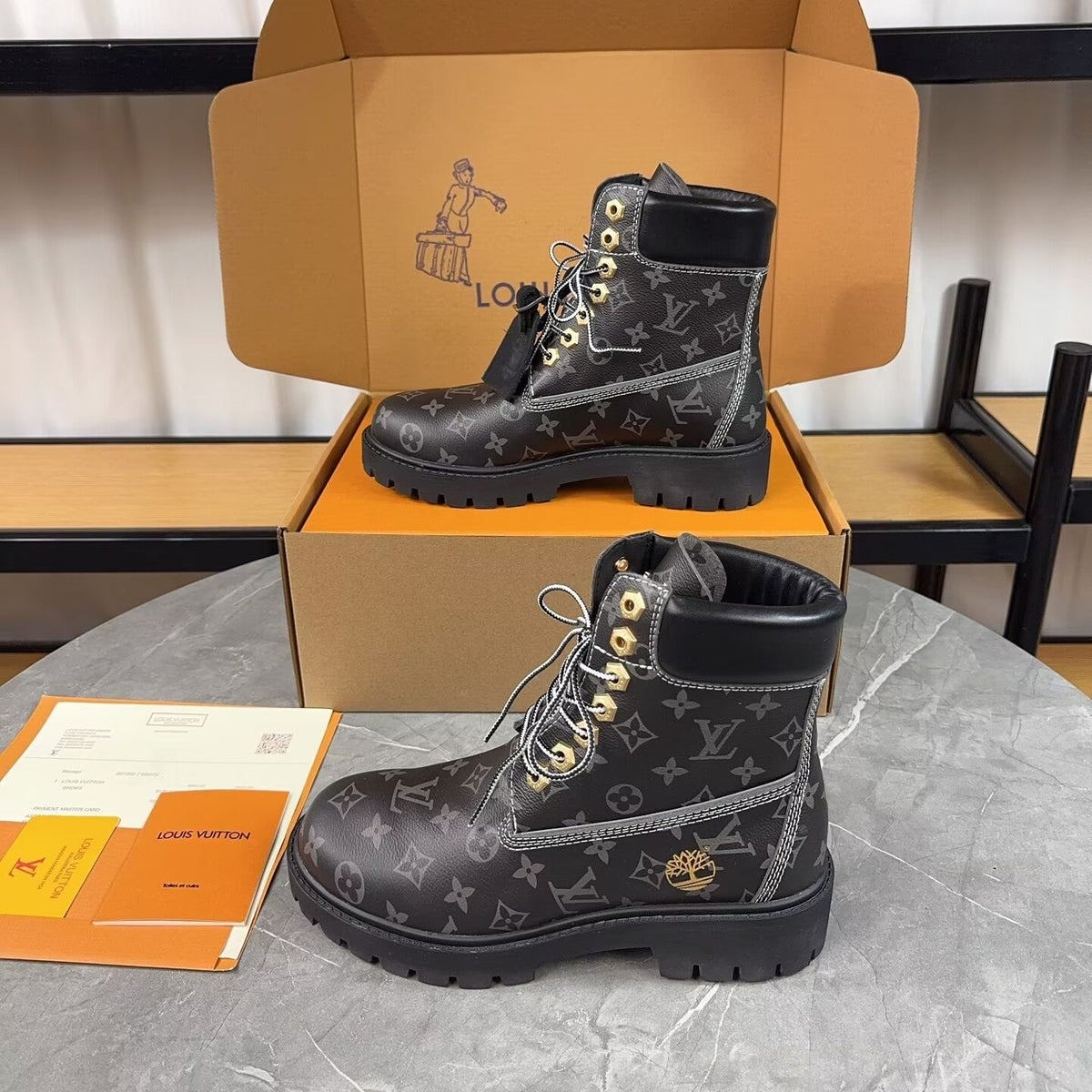 Louis Vuitton × Timberland Monogram Work Boots