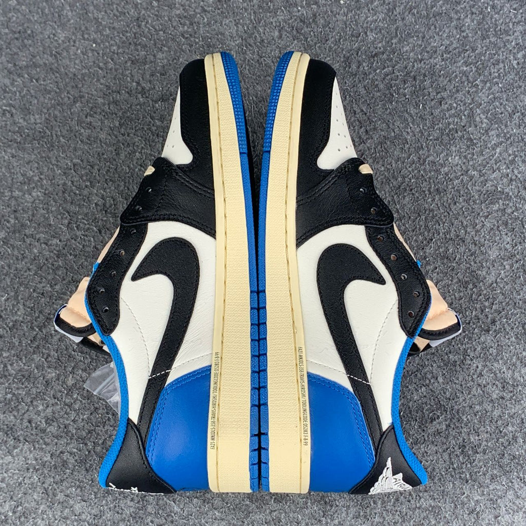 Air Jordan 1 Low OG SP – Travis Scott x Fragment Design | Royal Blue & Sail