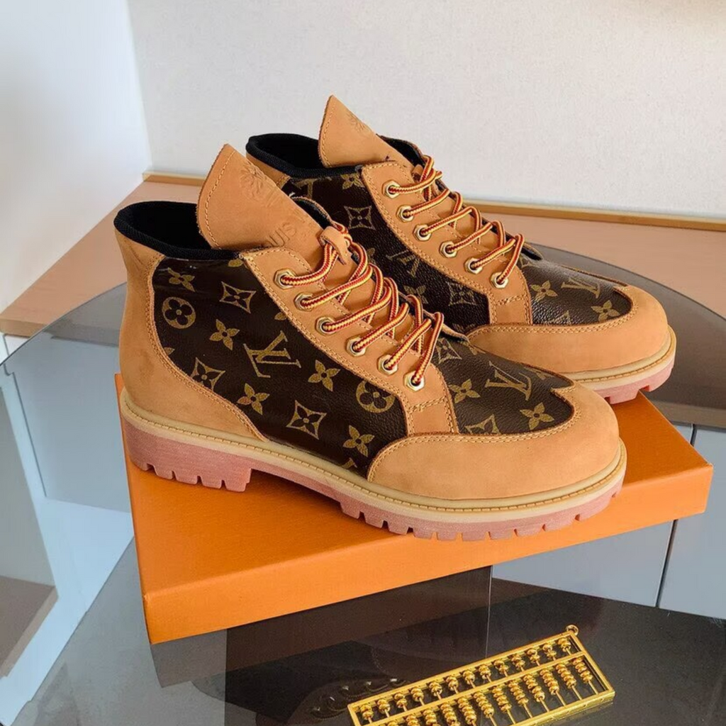 Louis Vuitton Brown Monogram High-Top Sneakers