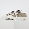 Miu Miu Canvas Low-Top Sneakers in Khaki