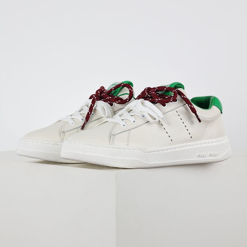 Miu Miu Early Spring Suede & Satin Trainer Sneakers
