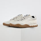 Miu Miu SS25 Quilted Nylon & Suede Sneakers in Cream